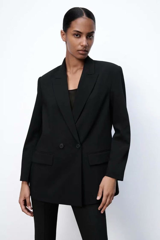 Women's Loose Double-breasted Blazer