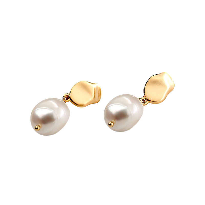 925 Sterling Silver Baroque Pearl Earings