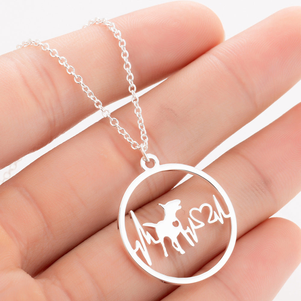Pet Dog Footprints Paw Necklace  Necklaces