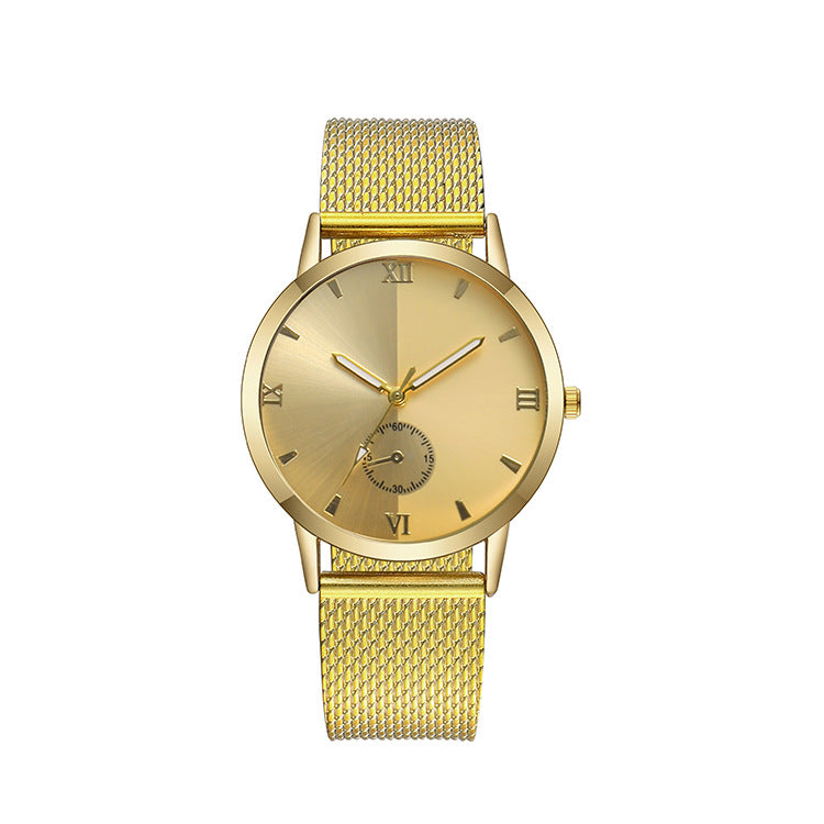 Quartz watch couple watch mesh belt watch