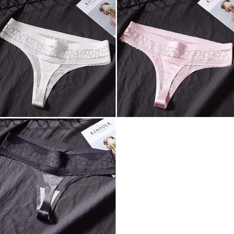 3 Pack Panties Women's Thong Women's Show Translucent