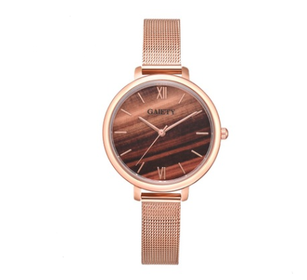 Women Rose Gold Water Drill Bracelet Watch