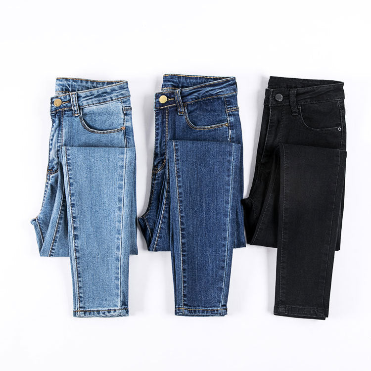 Korean Style Student High Waist Jeans Women