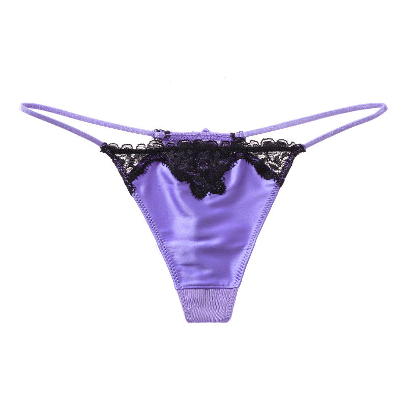 T-shaped Female Sense Ice Silk Seamless Panties