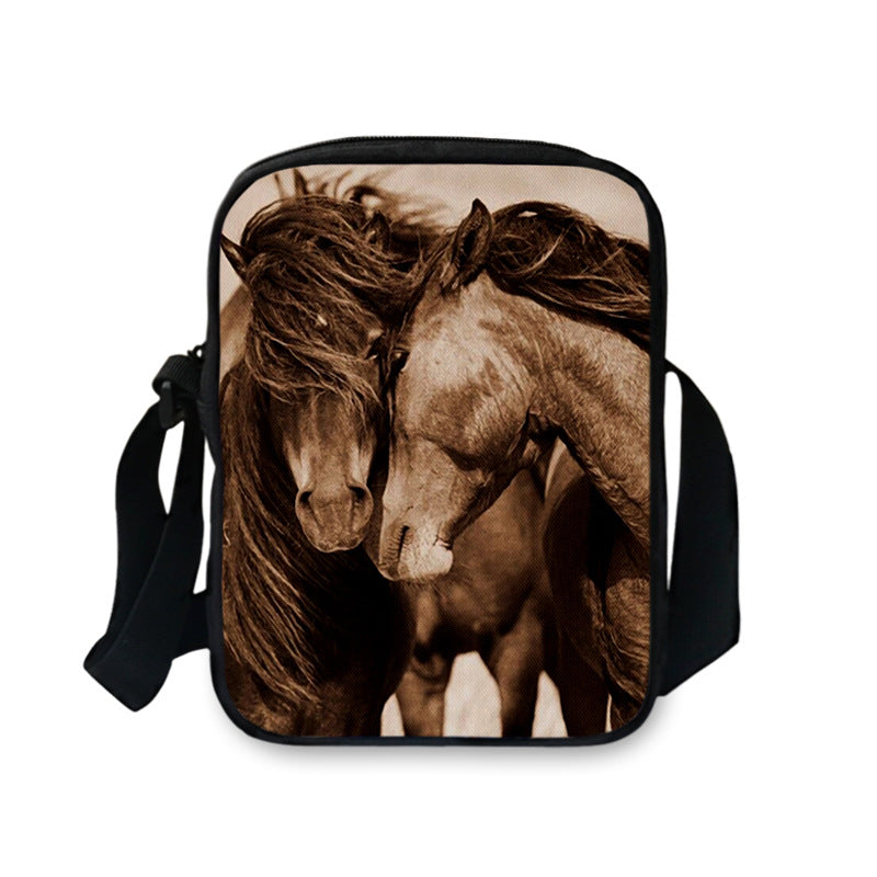 FORUDESIGNS Crazy 3D Horse Messenger Bags Women Small Cross-body Bag For Ladies Girls Designer Mini Shoulder Flap Bags