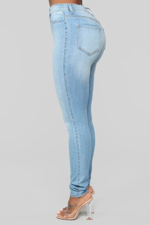 Hot Selling Stretch Jeans Women Cross-Border High-Waisted Trousers