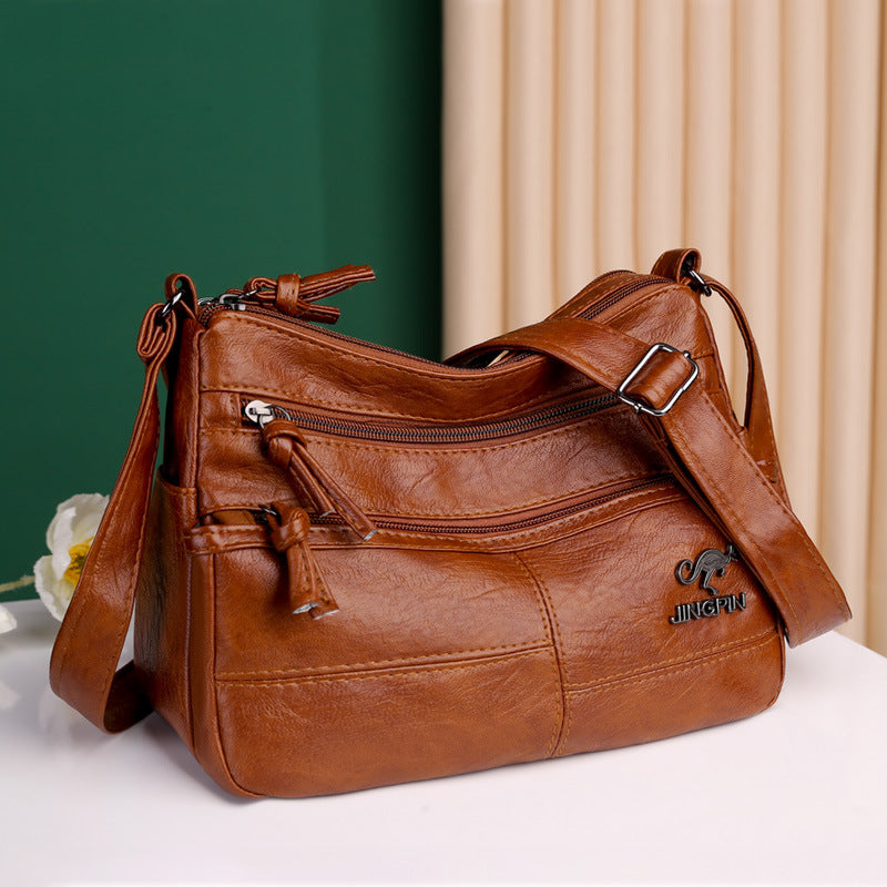 High Quality Soft Leather Shoulder Bags For Women's Fashion Crossbody Bag