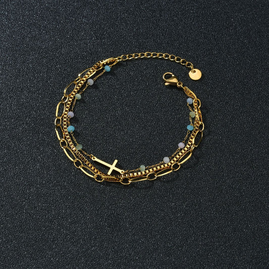 Cross Multi-layer Bracelet Women Fashion