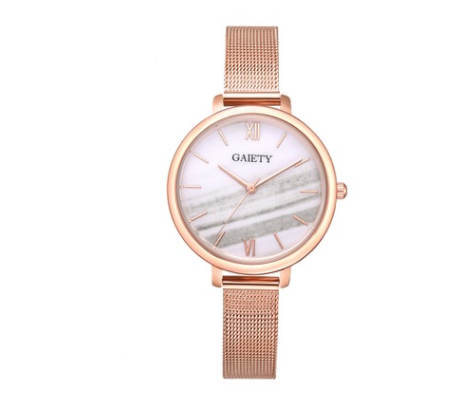 Women Rose Gold Water Drill Bracelet Watch