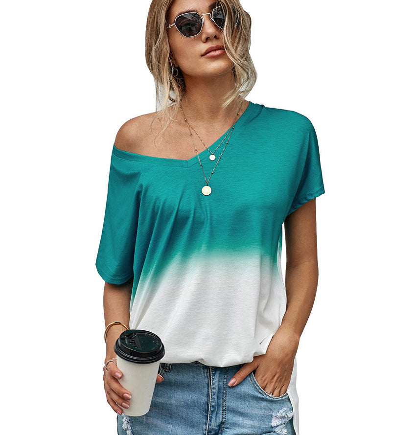 Women's blouse with gradient print