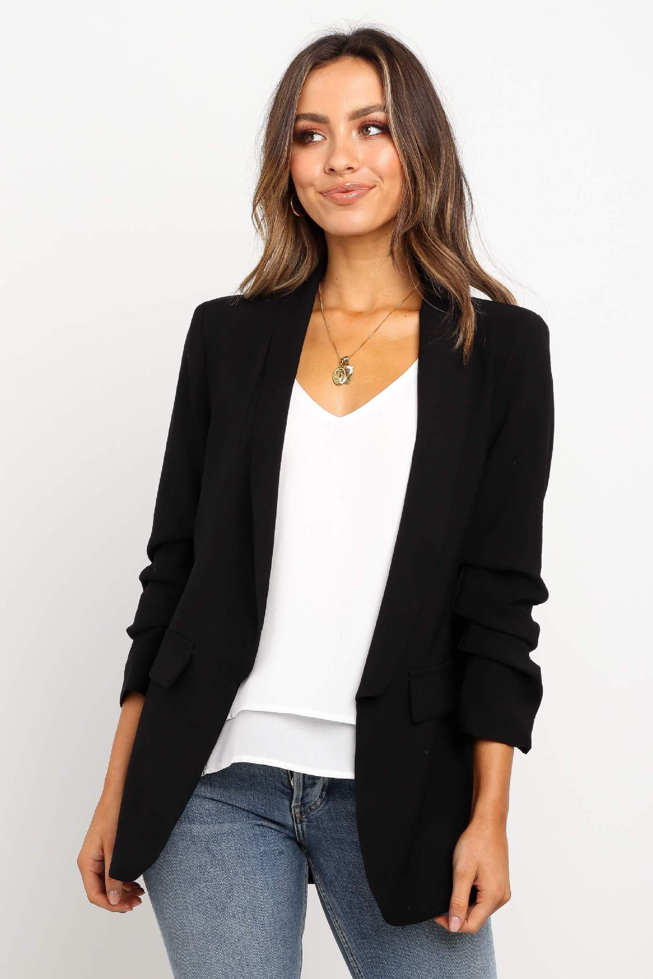 Long sleeve lapel small blazer