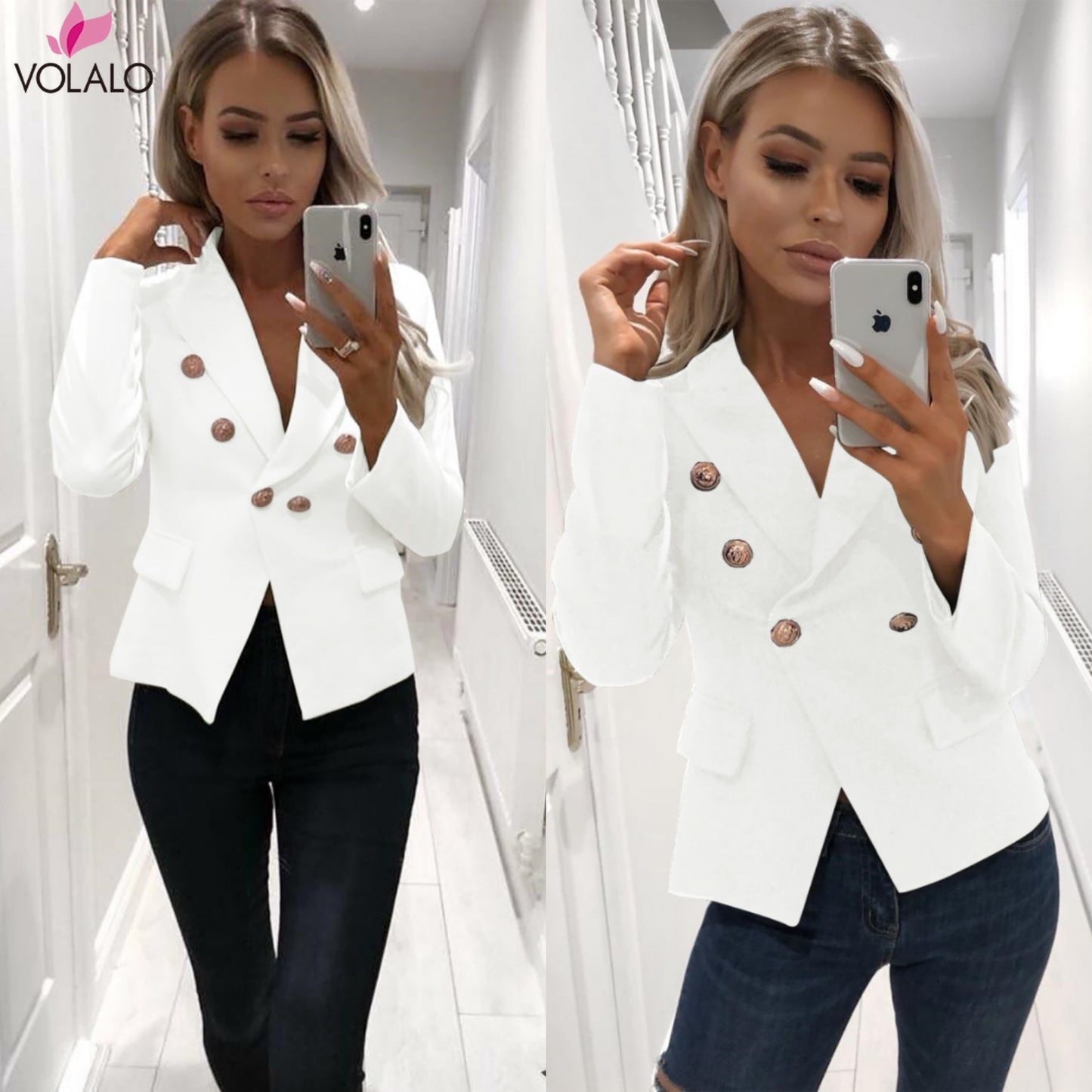 Spring Women's Long Sleeve Cardigan Small Blazer