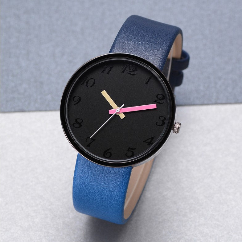 Women Watch Gray Contrast Leather Quartz Watch Women Watches Lovers Unisex Casual Ladies Wrist Watch Clock Relogio Feminino