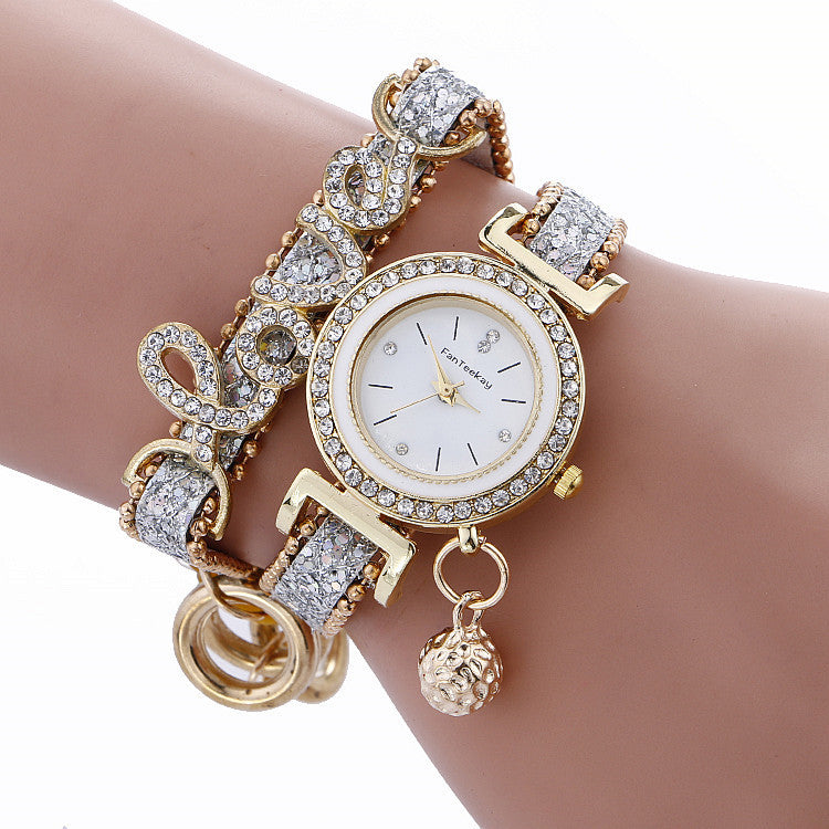 Bracelet watch sequin bracelet watch