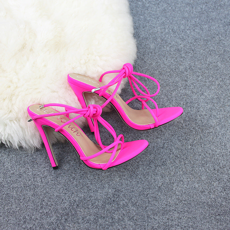 Candy Bright Toe Strap High Heels