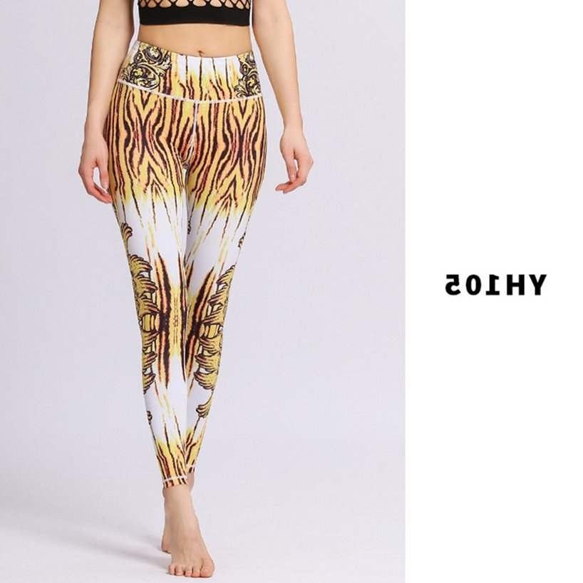 Tie-dye printed yoga pants