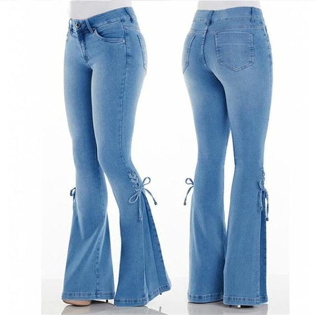 Wide-leg flared jeans