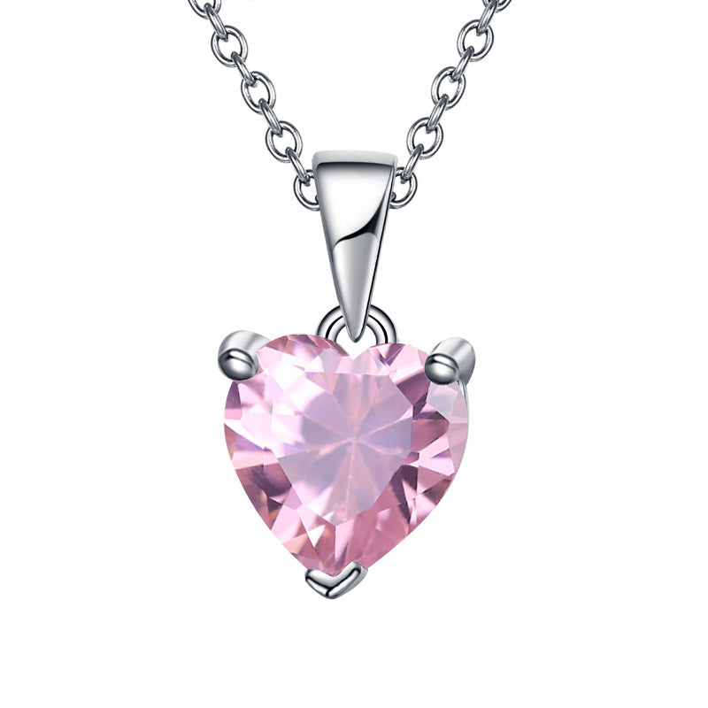 Heart-shaped gemstone necklace