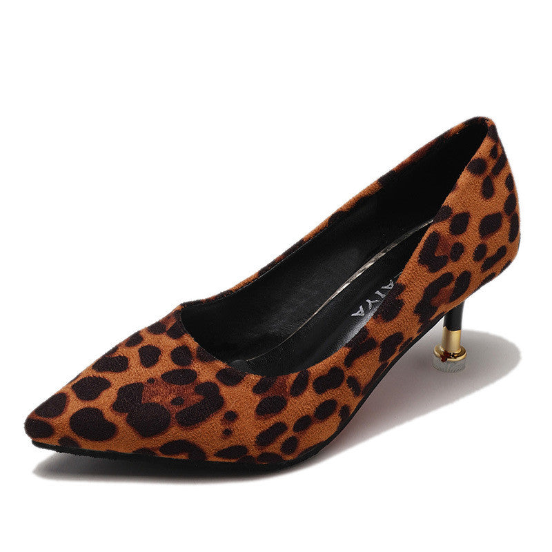 Pointed Leopard High Heels