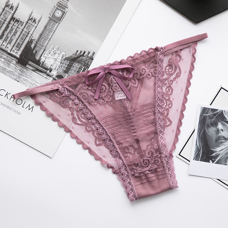 Ladies Lace Panties with Thin French Cotton