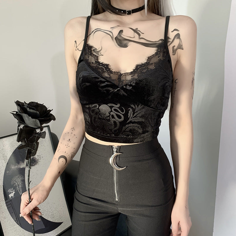 Gothic Ladies Fashion Lace Camisole Tank Top