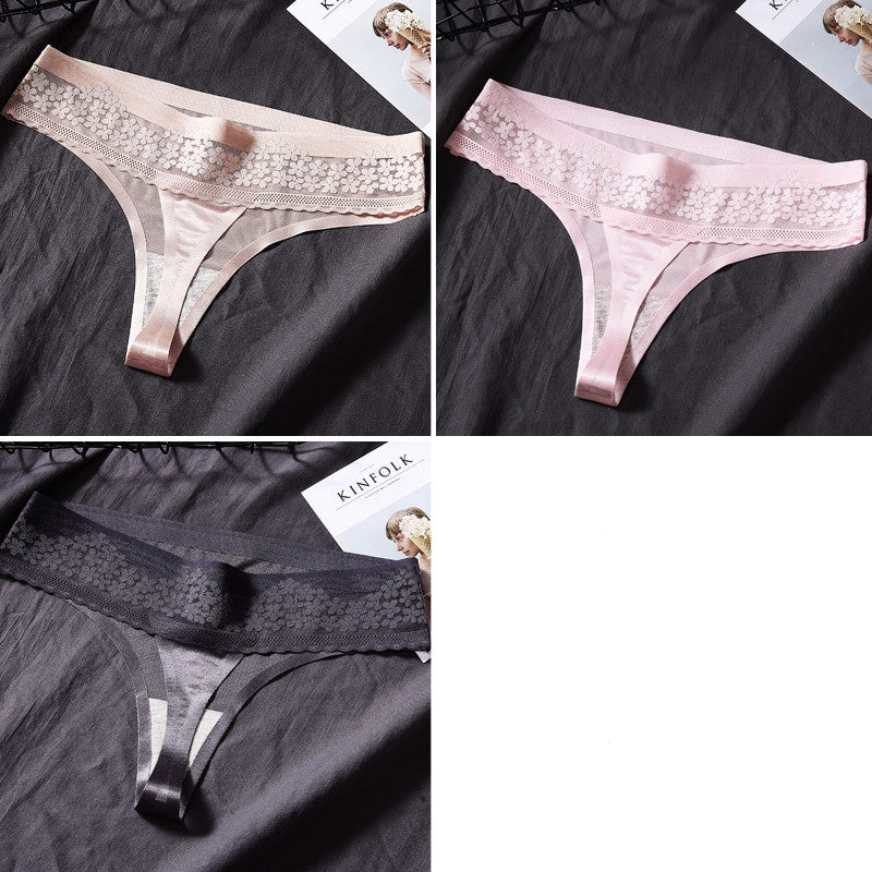 3 Pack Panties Women's Thong Women's Show Translucent