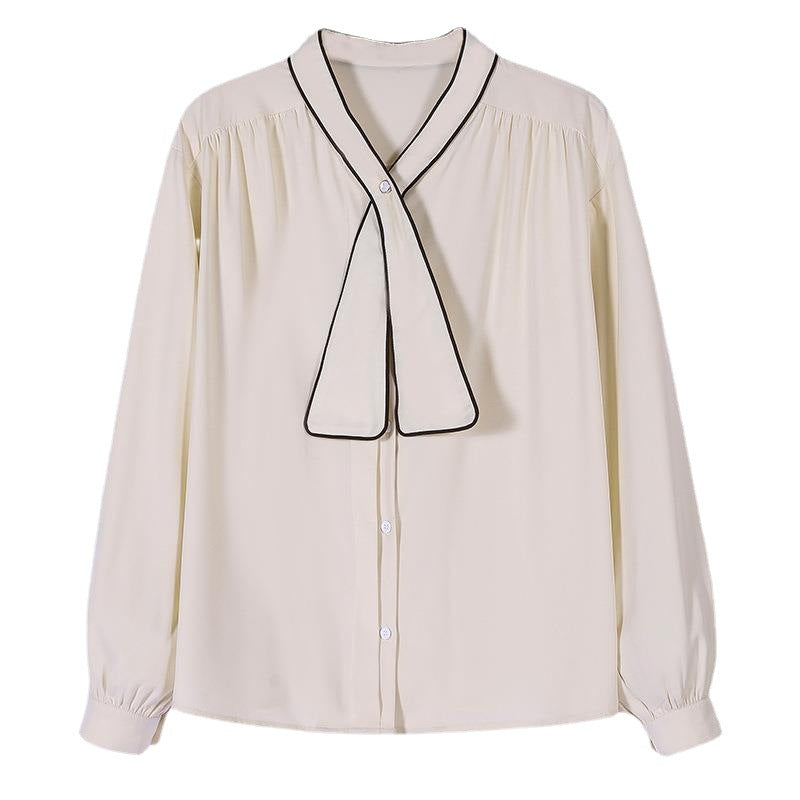 Niche Retro Loose Chiffon Blouse Women