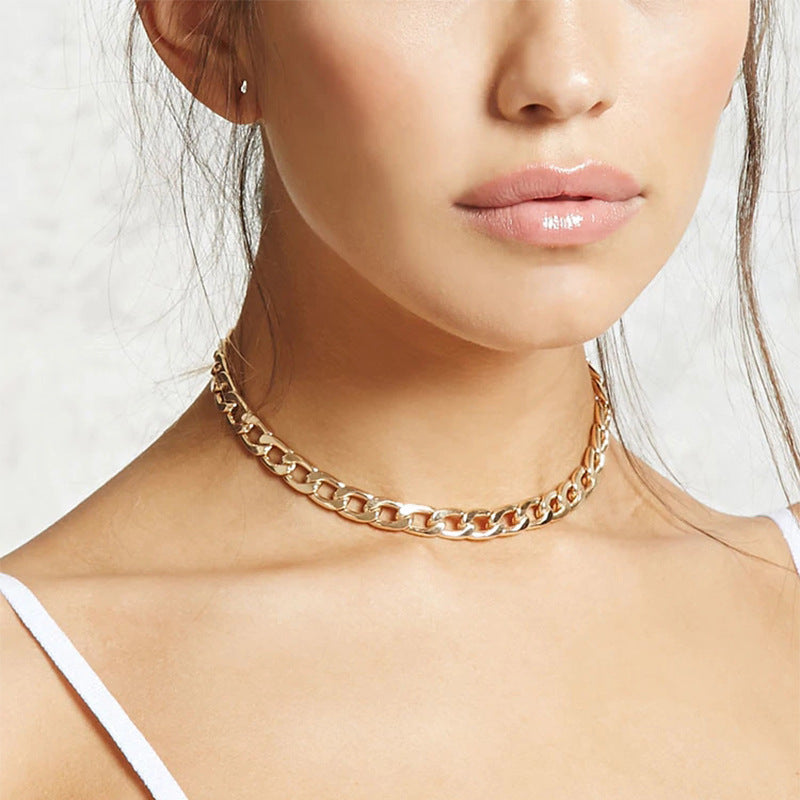 Exaggerated Necklace Simple Chain Clavicle Necklace