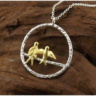 925 Sterling Silver Necklaces Cute Bird Pendants Necklace