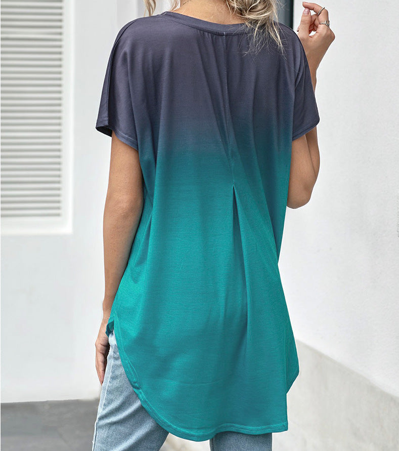 Women's blouse with gradient print