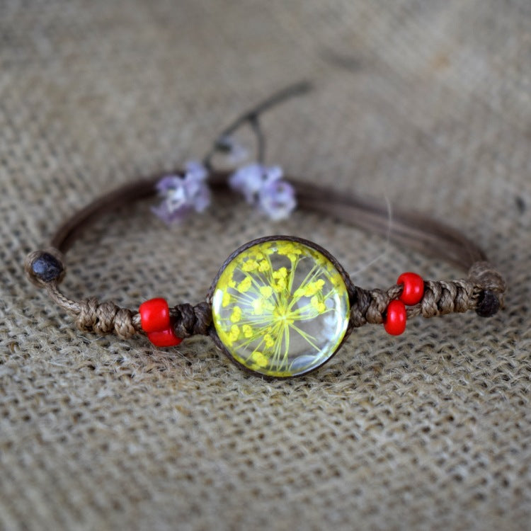 Dried Flower Starry Necklace Time Gemstone Necklace