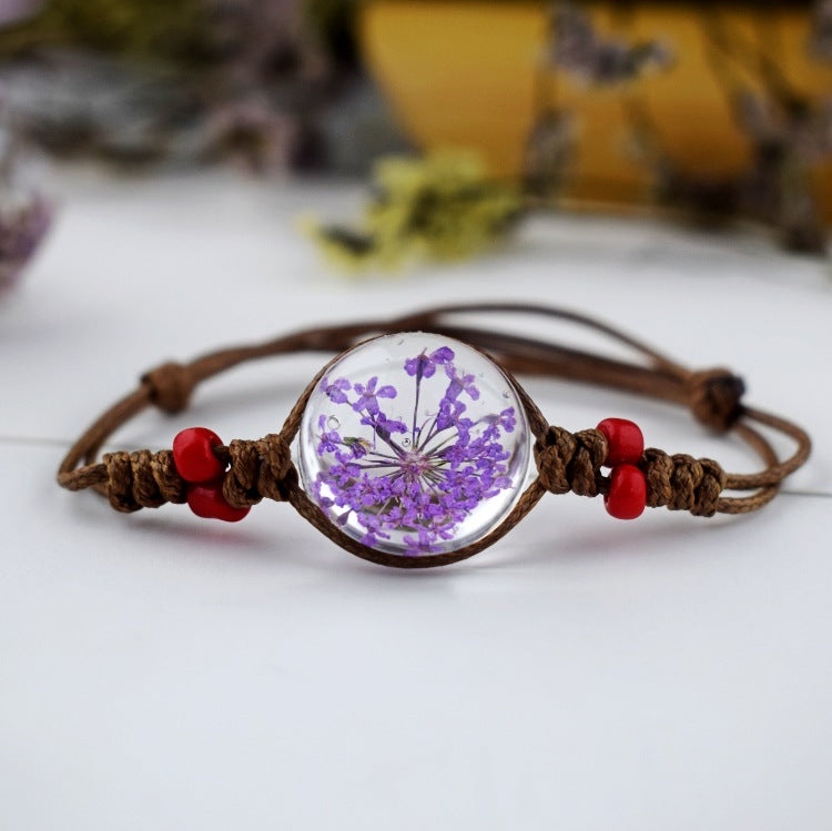 Dried Flower Starry Necklace Time Gemstone Necklace