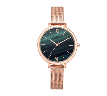 Women Rose Gold Water Drill Bracelet Watch