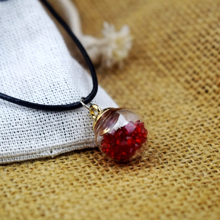 Dried Flower Starry Necklace Time Gemstone Necklace