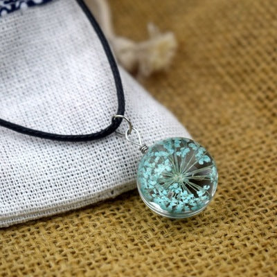 Dried Flower Starry Necklace Time Gemstone Necklace