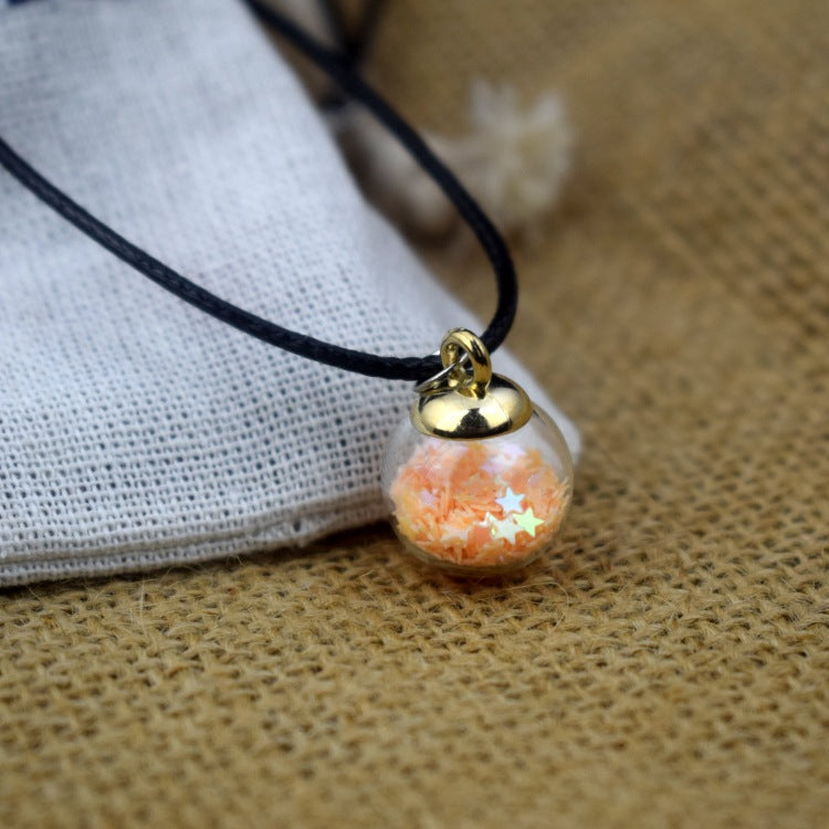 Dried Flower Starry Necklace Time Gemstone Necklace