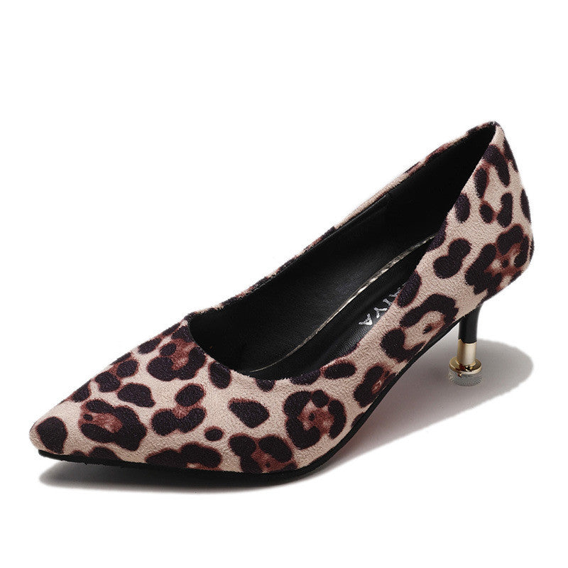 Pointed Leopard High Heels