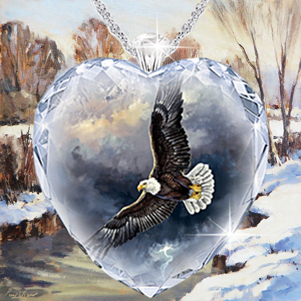 Crystal Pendant Bird Necklace Animal Necklace