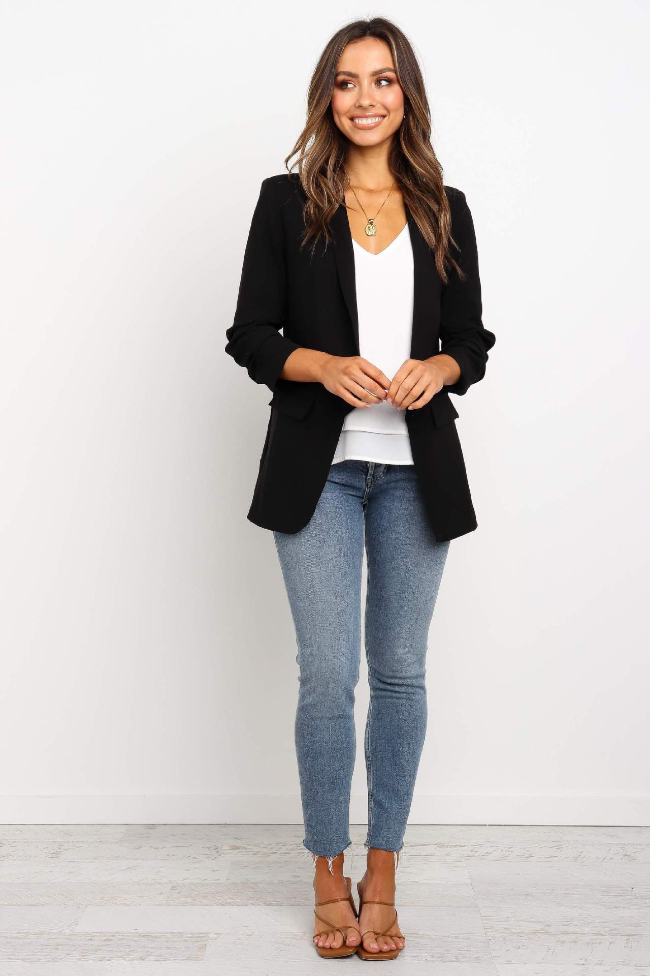 Long sleeve lapel small blazer