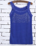 Lace Edge Starry Hot Drilling Tank Top Small Slip Top