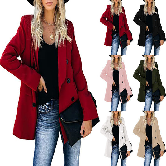 Women's Button Cardigan Slim Fit Blazer