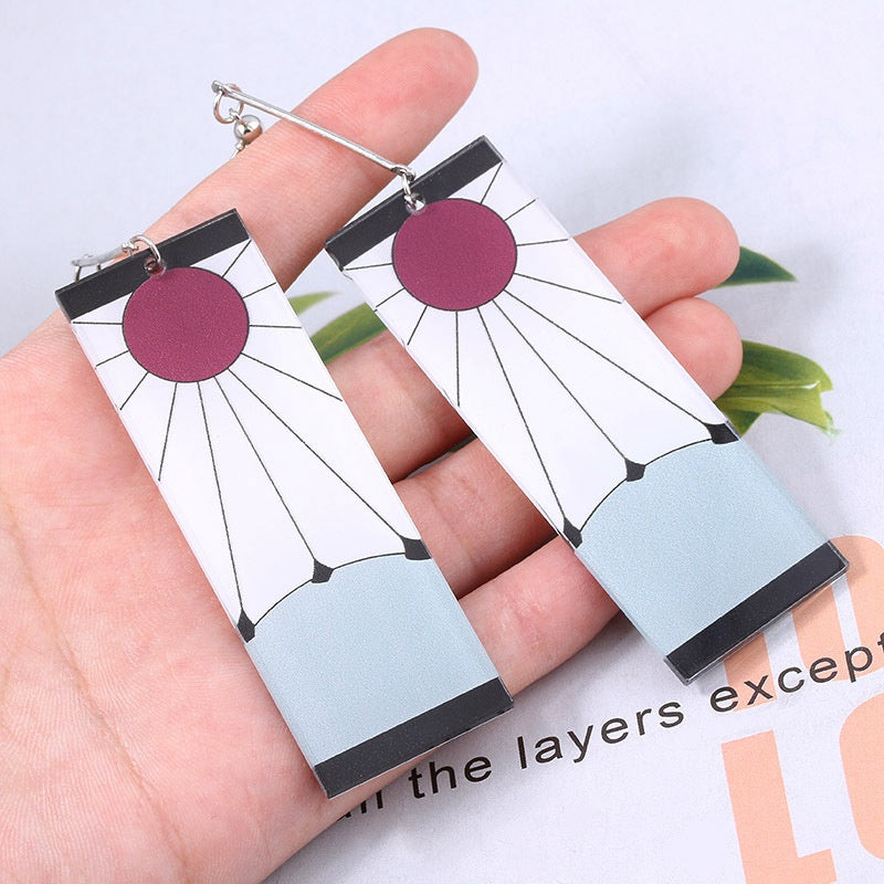 Cosplay Japanese Acrylic Pendant Dangle Earrings