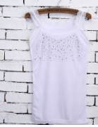 Lace Edge Starry Hot Drilling Tank Top Small Slip Top