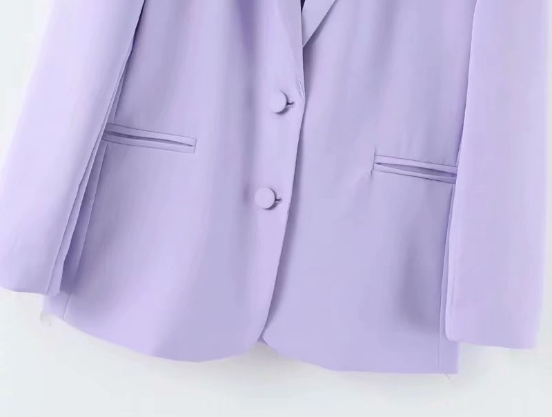 Purple casual blazer top