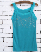 Lace Edge Starry Hot Drilling Tank Top Small Slip Top