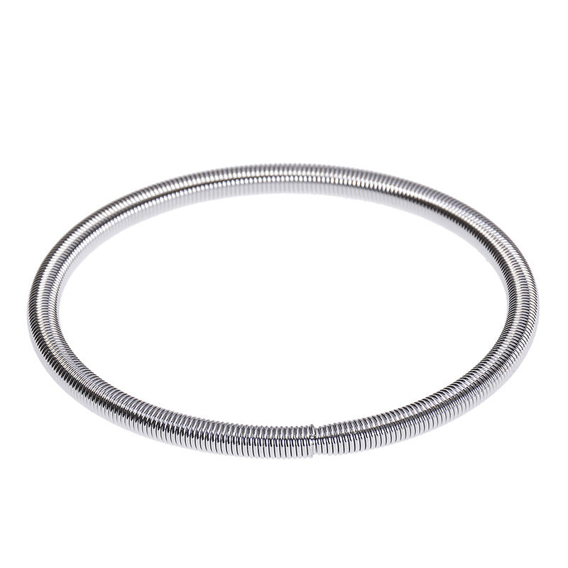 4.2mm Carbon Steel Spring Coil Bracelet For Women