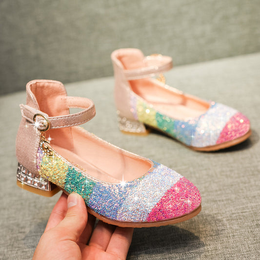 Rainbow Children's Crystal High Heels