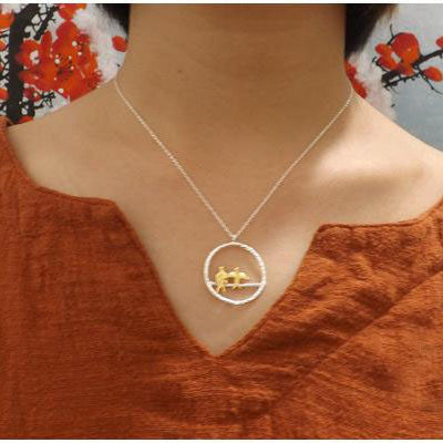 925 Sterling Silver Necklaces Cute Bird Pendants Necklace