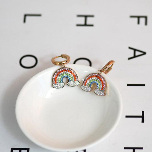 Rainbow Stud Earrings