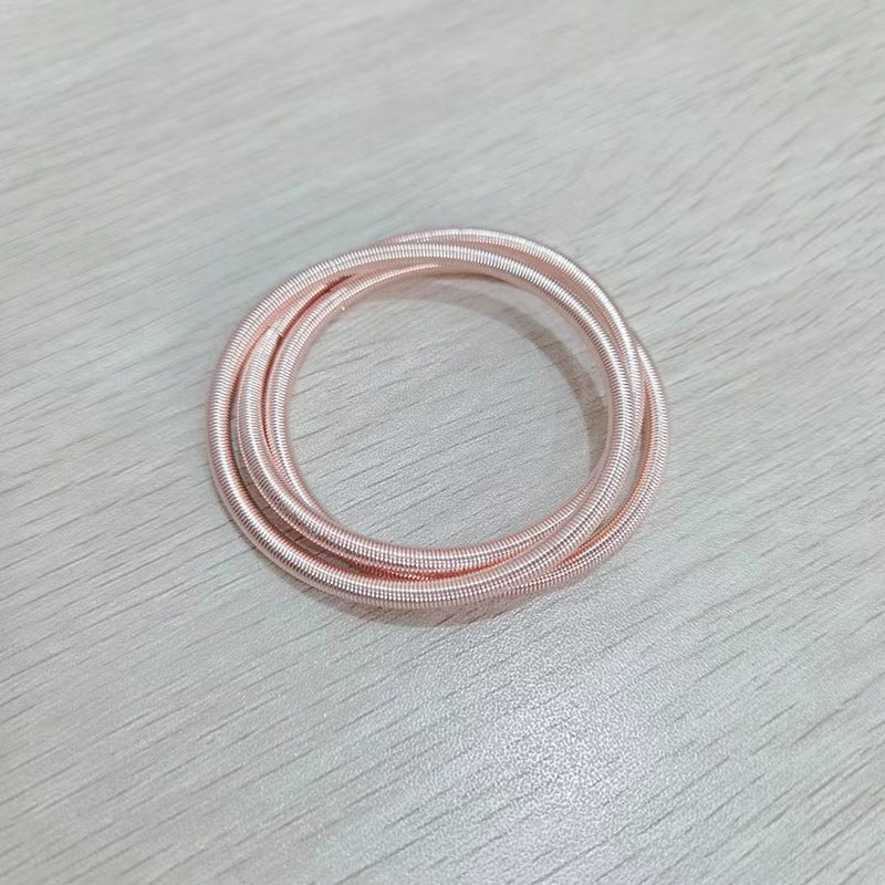 4.2mm Carbon Steel Spring Coil Bracelet For Women